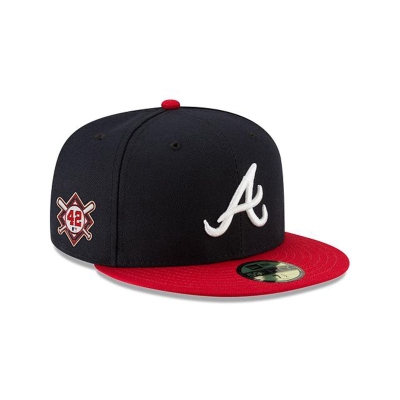 Sapca New Era Atlanta Braves MLB Jackie Robinson Day 59FIFTY Fitted - Albastri